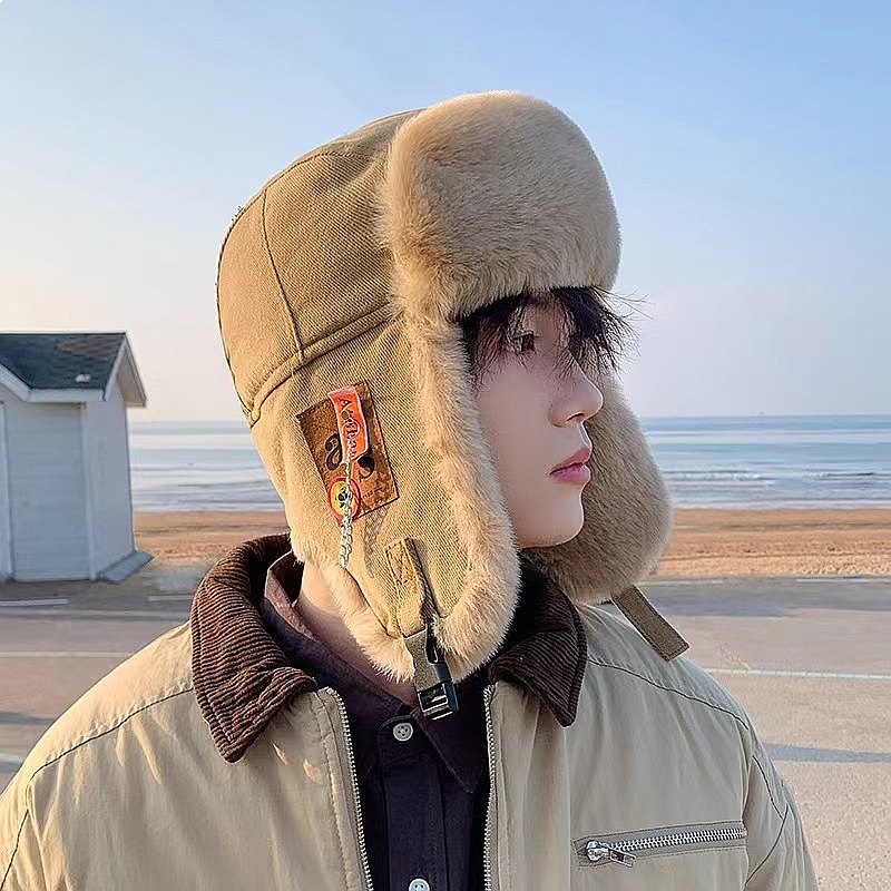 Trapper Hat Ear Flap - Winter Fleece Lined Trapper Hat for
