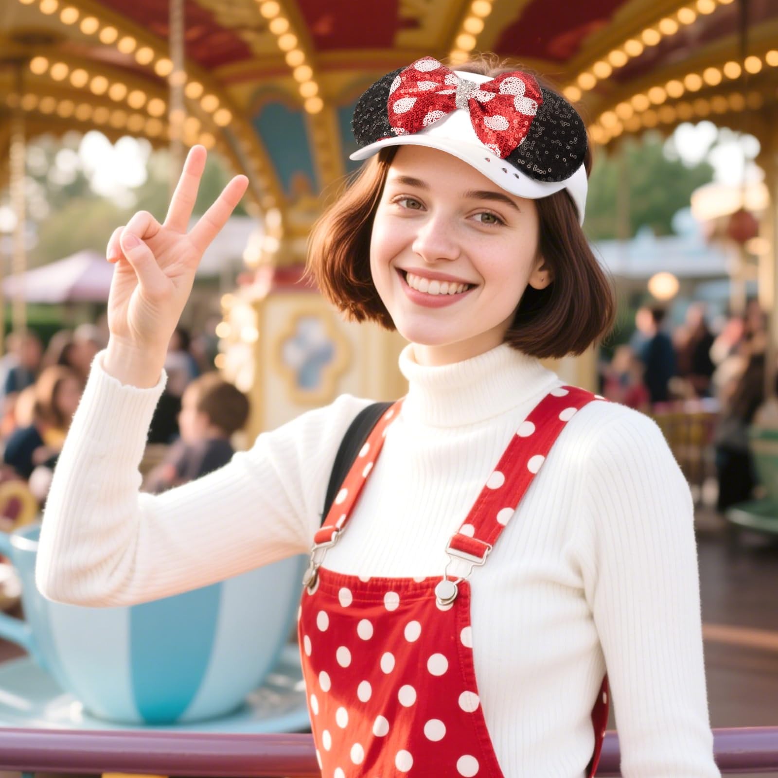 Sequin Mouse Ears Visor Hat fo - Visor Sun Hat recension och pris