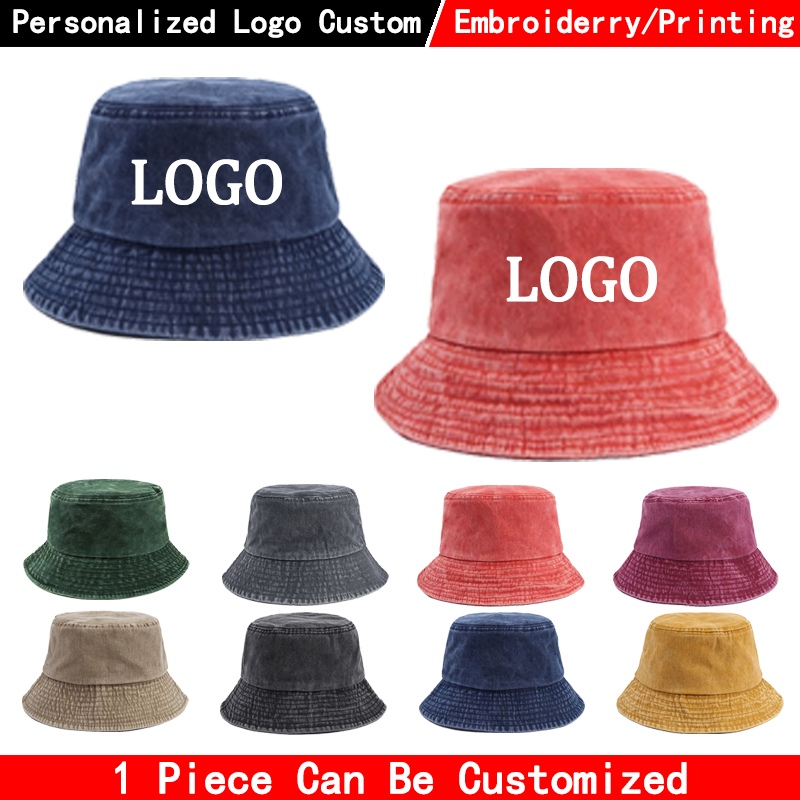 Custom logo Denim Bucket Hat F - Bucket Hat Cotton recension och pris