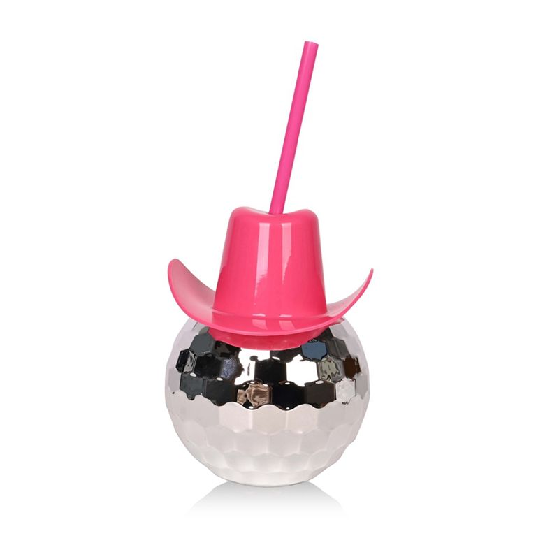 ABMS-Disco Ball Cups Cowboy Ha - Cowboy Hat Straw recension och pris