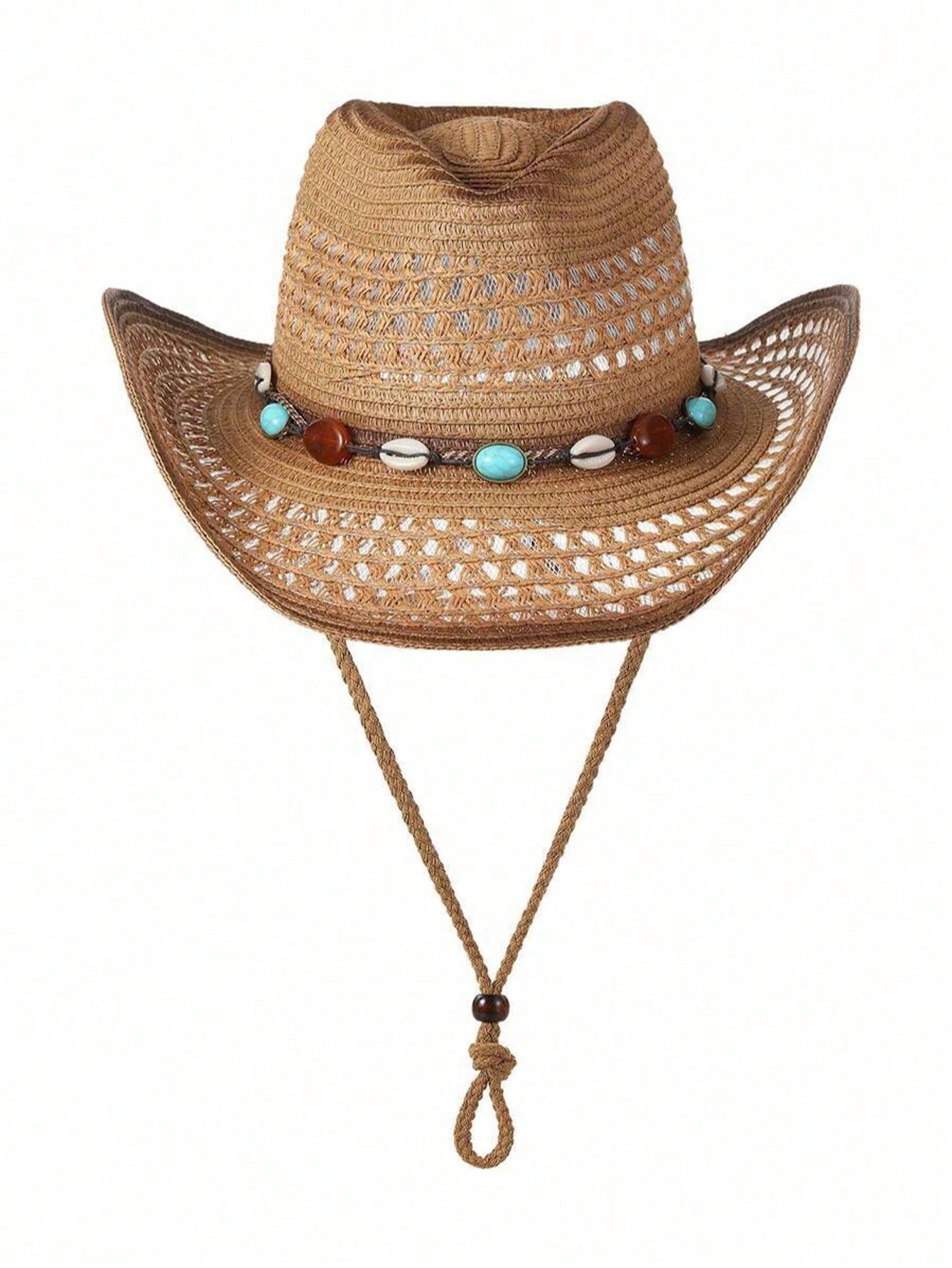 Unisex Brown Hollow Straw Cowb - Cowboy Hat Straw recension och pris
